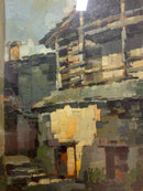 Pair of oil paintings on canvas depicting Canobbio by Antonio Curti from the 1950s