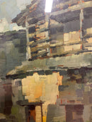 Pair of oil paintings on canvas depicting Canobbio by Antonio Curti from the 1950s