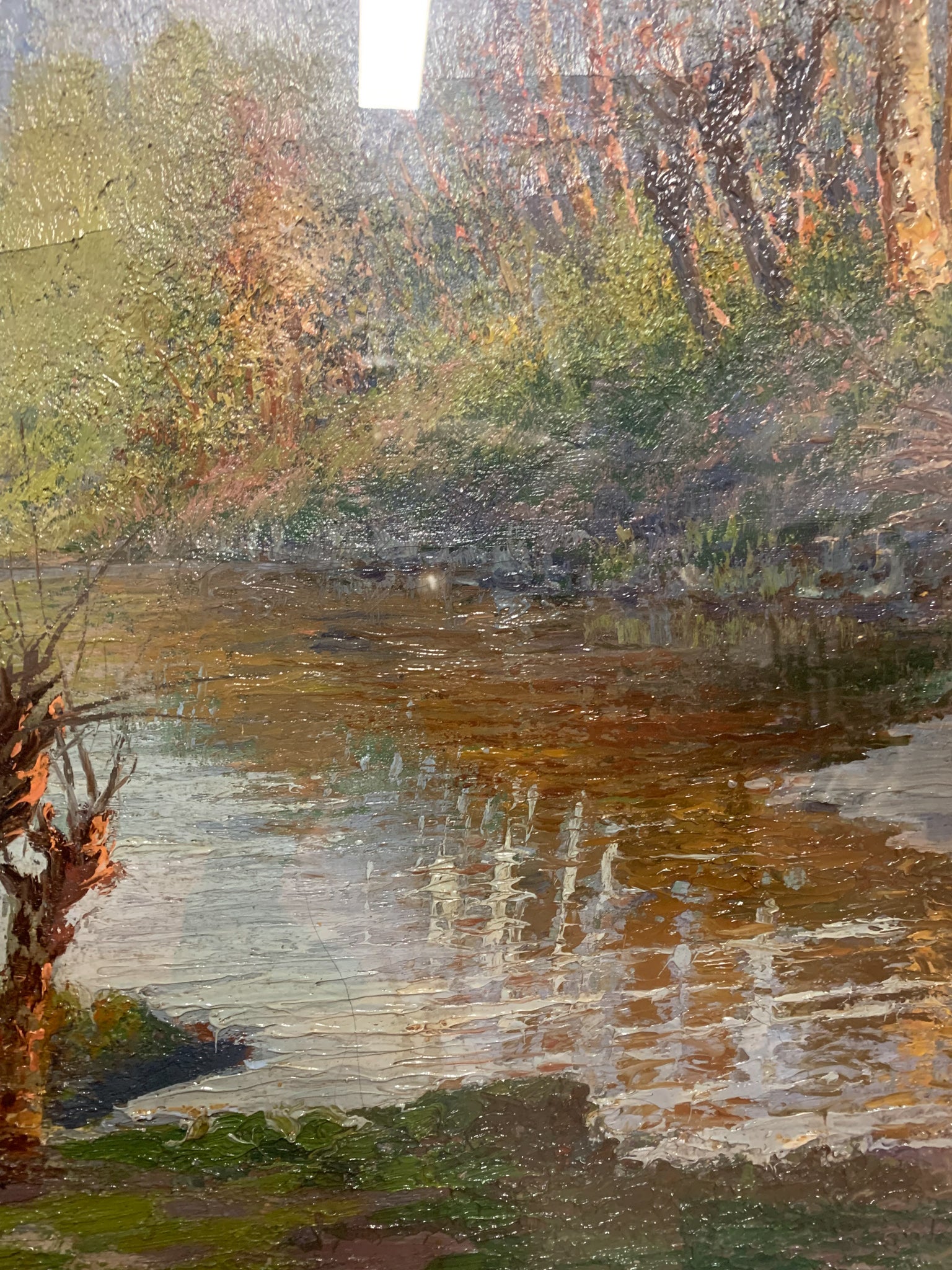 Oil Painting on Double Canvas by Arnaldo Bartoli 1950s