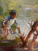 Dipinto Olio su Tela Doppio di Arnaldo Bartoli Anni 50