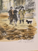 Litografia di Paesaggio Cittadino di Michele Cascella Anni 50