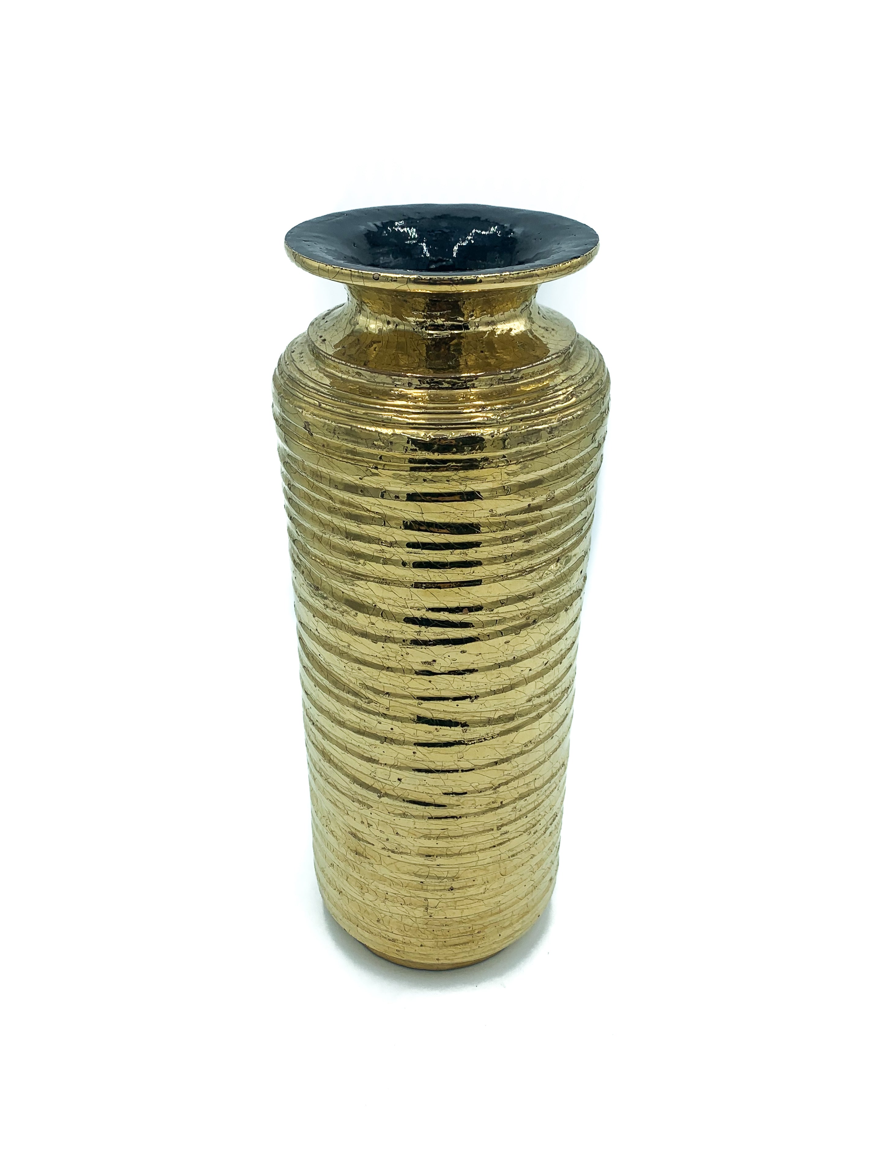 Coppia di Vasi Dorati in Ceramica 1980