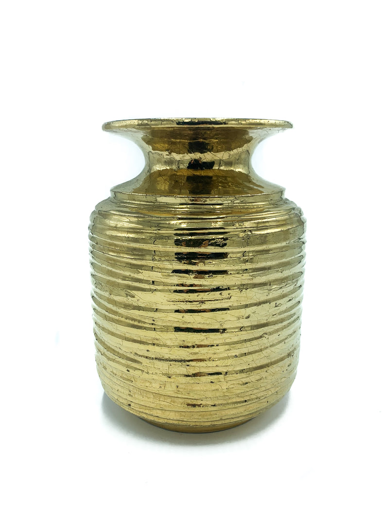 Pair of Golden Ceramic Vases 1980