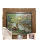 Dipinto Olio su Tela Doppio di Arnaldo Bartoli Anni 50