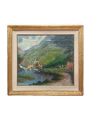 Dipinto Olio su Tela Doppio di Arnaldo Bartoli Anni 50