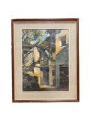 Pair of oil paintings on canvas depicting Canobbio by Antonio Curti from the 1950s