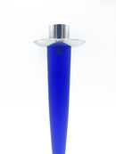 Murano glass and steel candle holder
