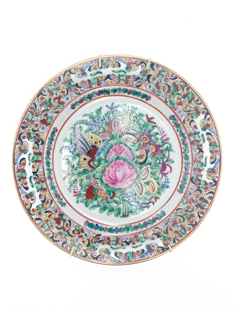 Chinese Canton Ceramic Plate from the 1950s