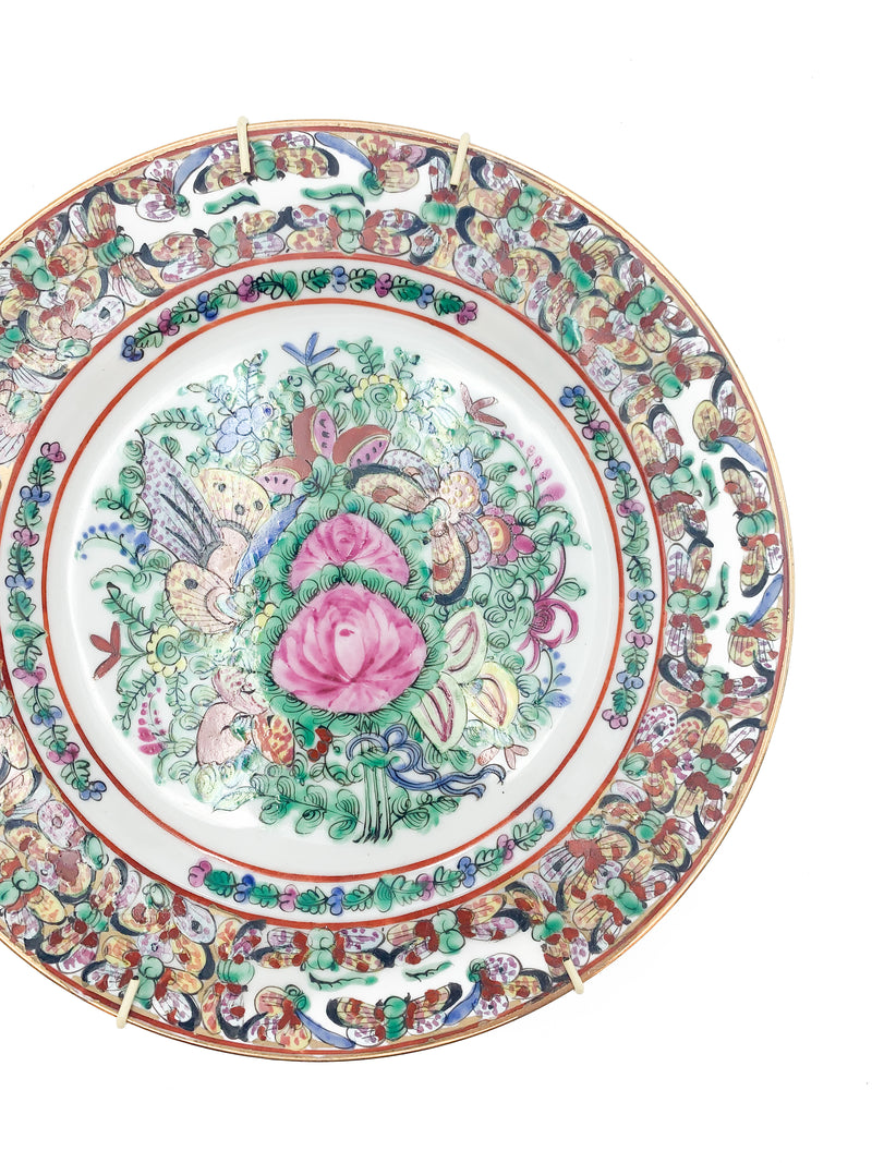 Chinese Canton Ceramic Plate from the 1950s