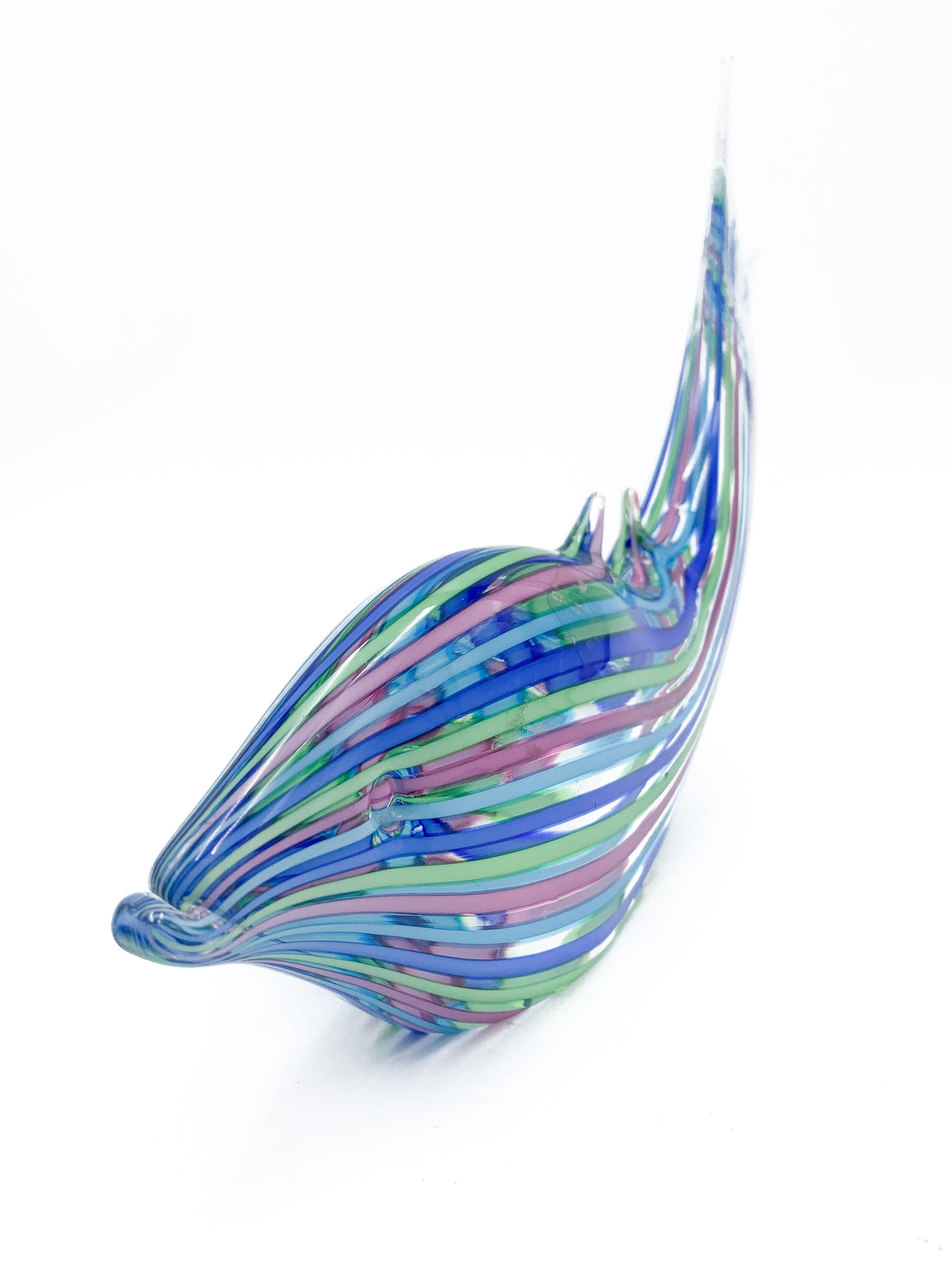Striped Murano glass fish from the 1960s