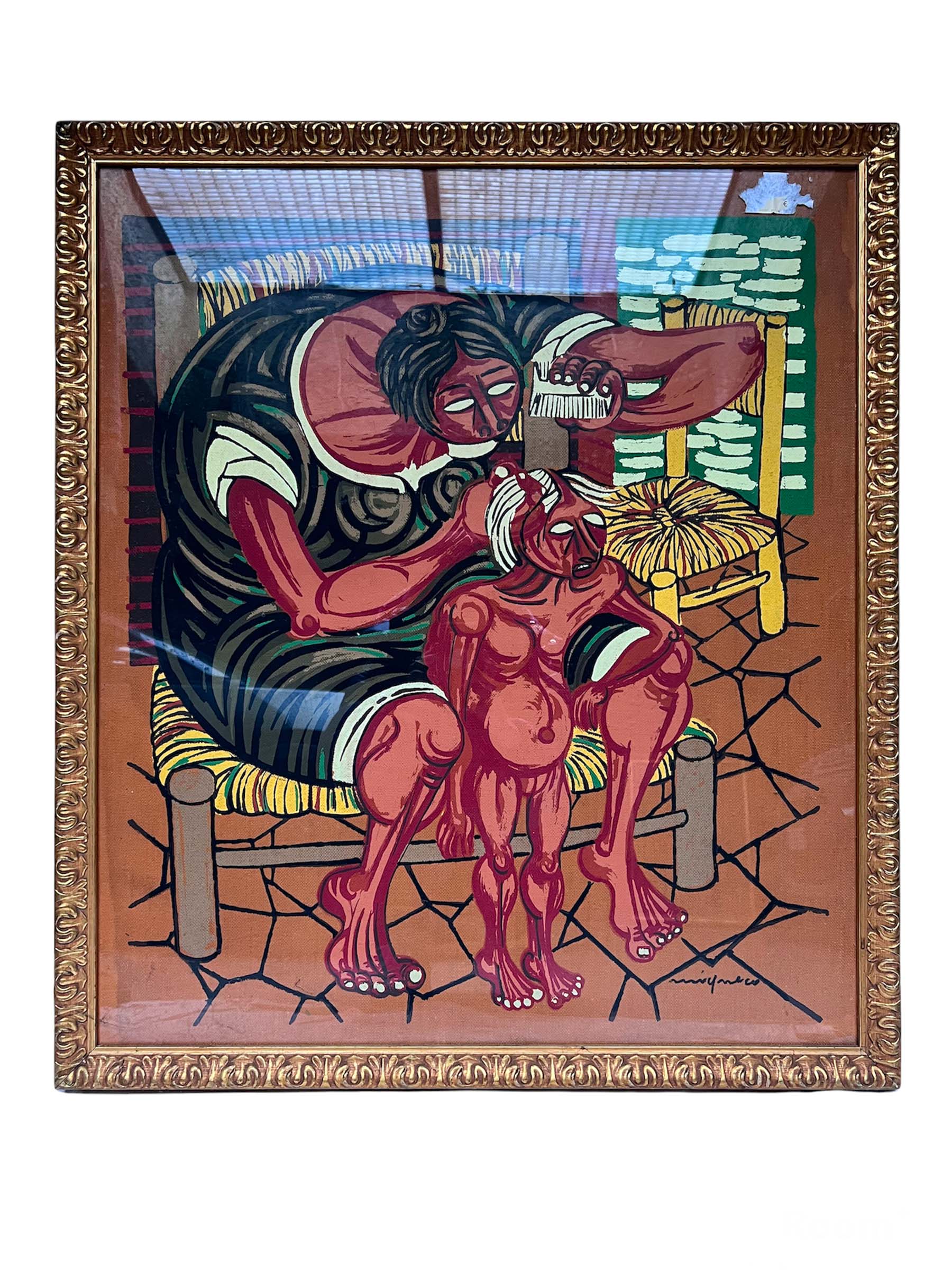 Lithograph by Giuseppe Migneco 1980s