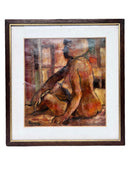 Dipinto Olio su Compensato di Nudo di Donna di Aldo Sterchele del 1980