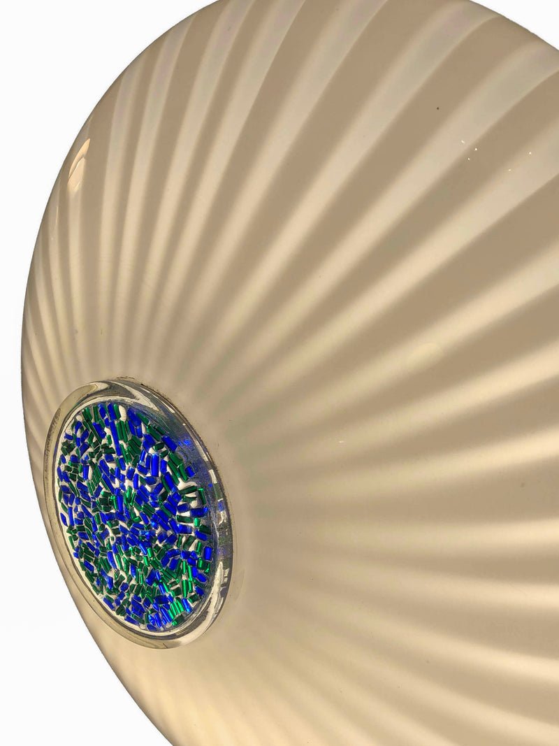 Murano glass shell lamp with murrine from the 1980s